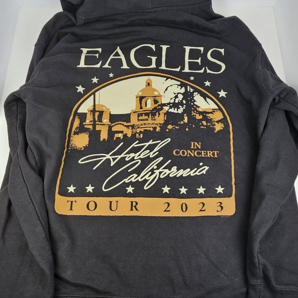 Eagles 2023 Hotel California Hoodie Sweatshirt Black Adult Size L Tour Graphic - Picture 3 of 11